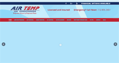 Desktop Screenshot of airtempairconditioning.com